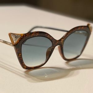 Fendi Crystal Cat-Eye Sunglasses